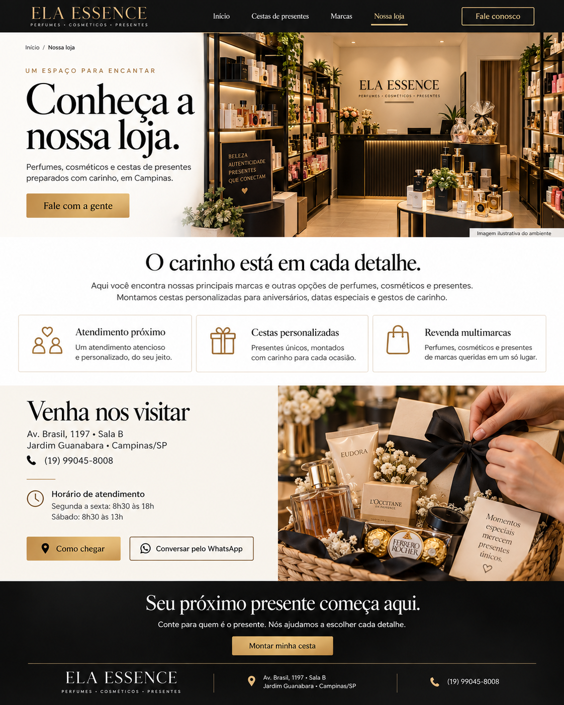 preparação da cesta